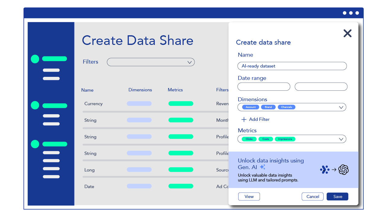 ChatGPT via Create Data Share Adverity
